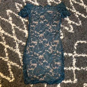 Green Off the Shoulder Dress